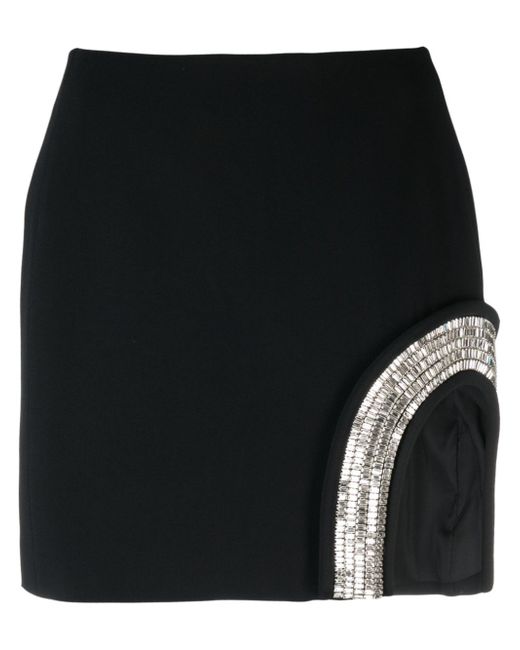 David Koma asymmetric crystal-embellished miniskirt