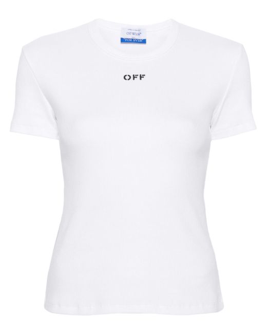 Off-White Off Stamp stretch-cotton T-shirt