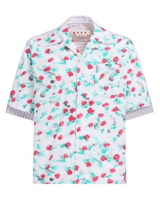 Marni mix-print panelled shirt