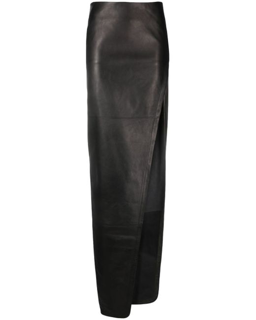 Ann Demeulemeester leather maxi skirt