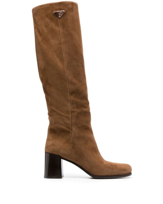Prada 65mm knee-high leather boots