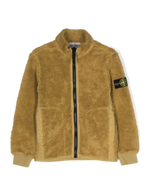 Stone Island Junior Compass-patch Sherpa jacket