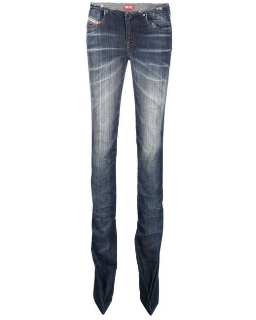 Diesel heeled low-rise bootcut jeans