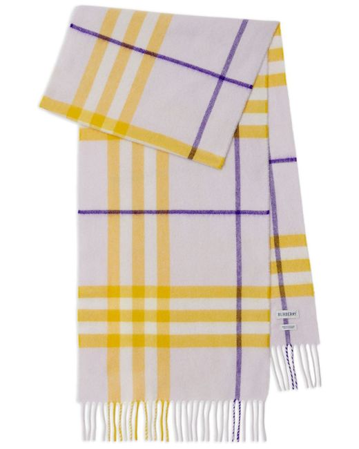 Burberry checked fringed-edge scarf