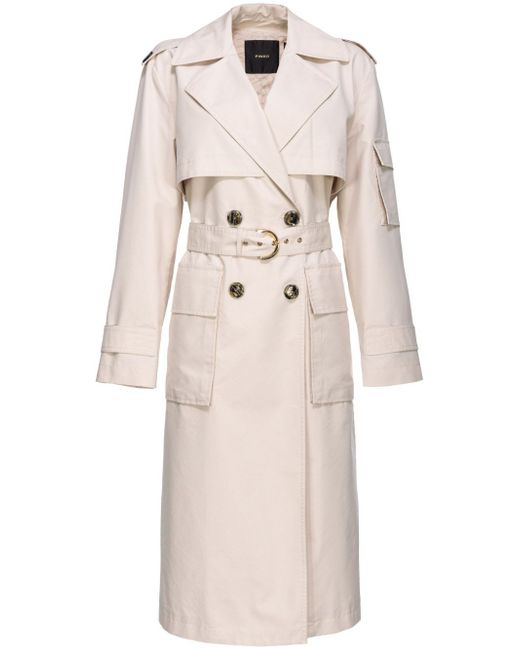 Pinko belted cotton-blend trench coat