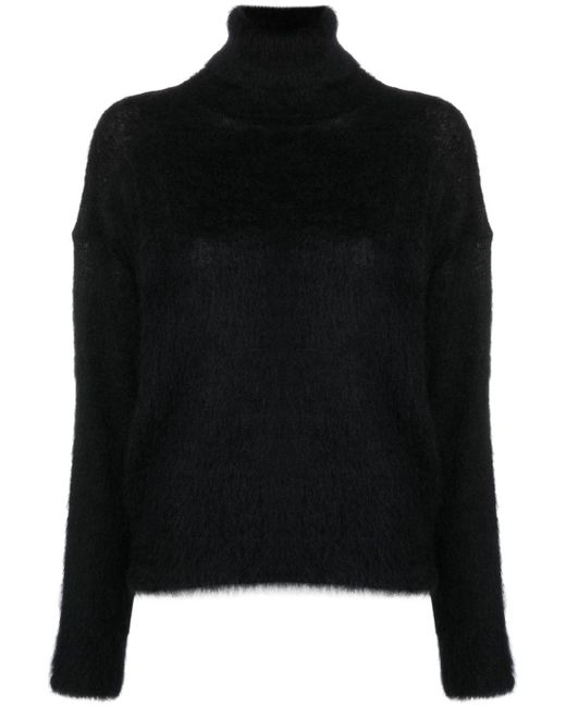 Saint Laurent brushed-knit roll-neck jumper