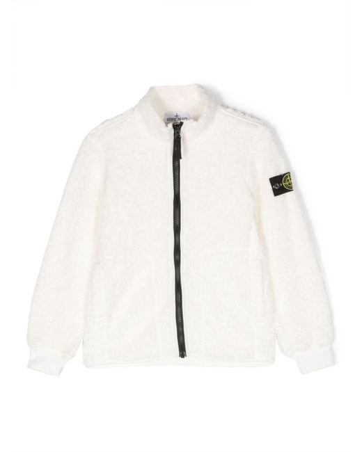 Stone Island Junior Compass-patch zip-up jacket