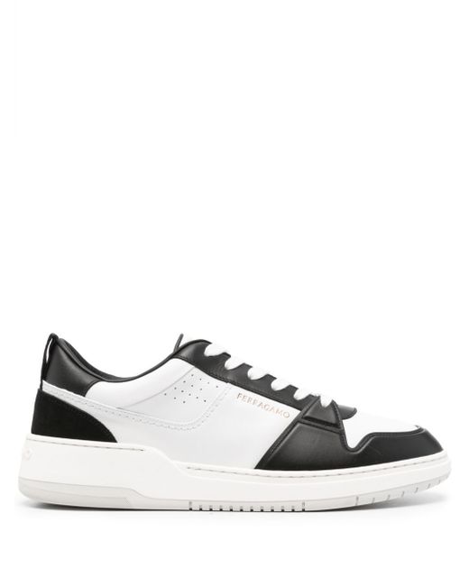 Ferragamo two-tone leather sneakers