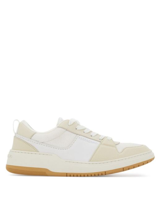 Ferragamo panelled leather sneakers