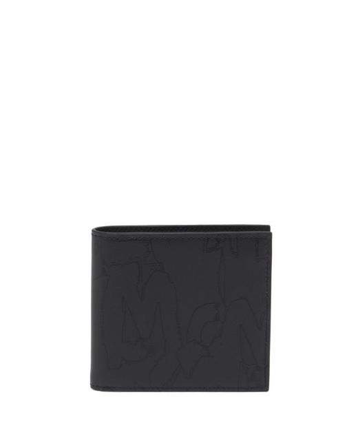 Alexander McQueen Graffiti leather bi-fold wallet