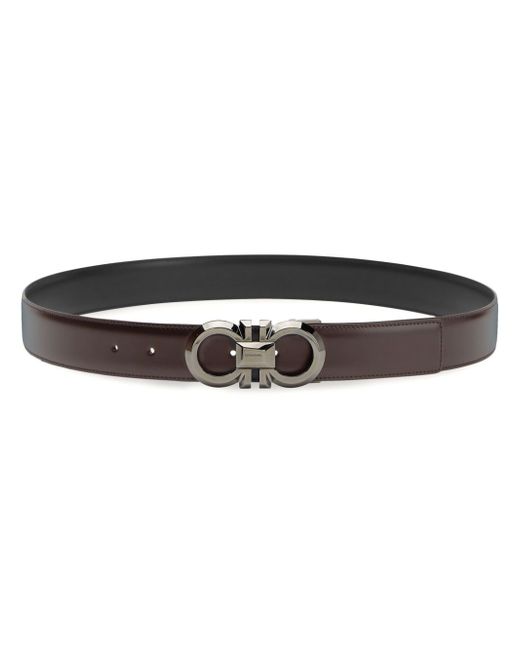 Ferragamo logo-engraved buckle reversible leather belt
