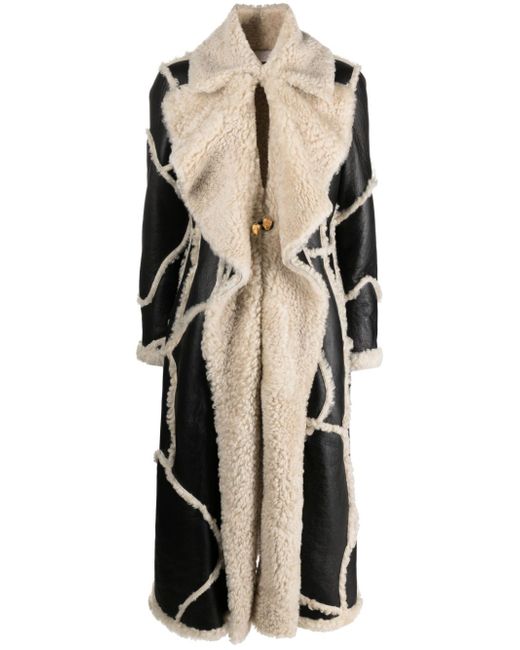 Chloé patchwork shearling coat
