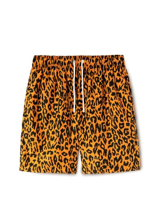 Palm Angels cheetah-print swim shorts