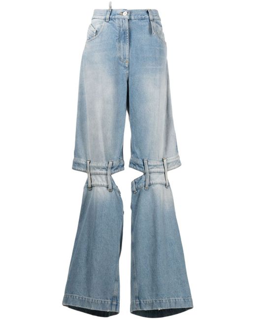 Attico Ashton mid-rise wide-leg jeans