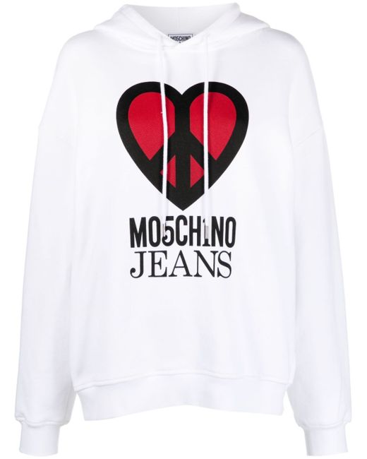 Moschino Jeans graphic-print jersey hoodie