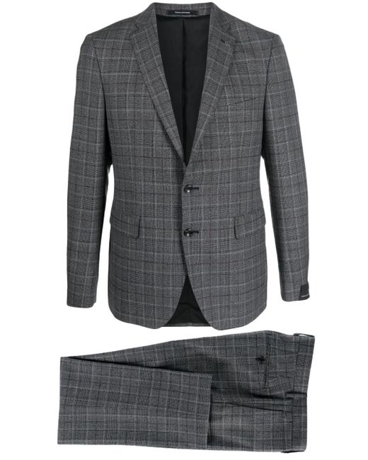 Tagliatore checked virgin wool suit