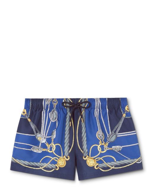Versace Nautical graphic-print swim shorts