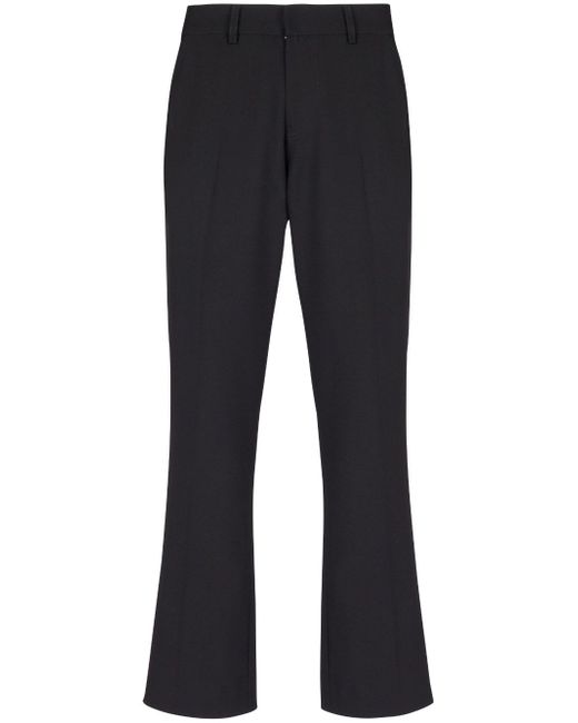 Balmain crepe-textured flared cropped trousers