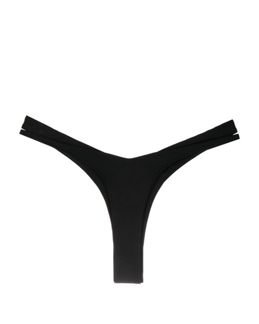 Mugler double-layer high-cut bikini bottoms