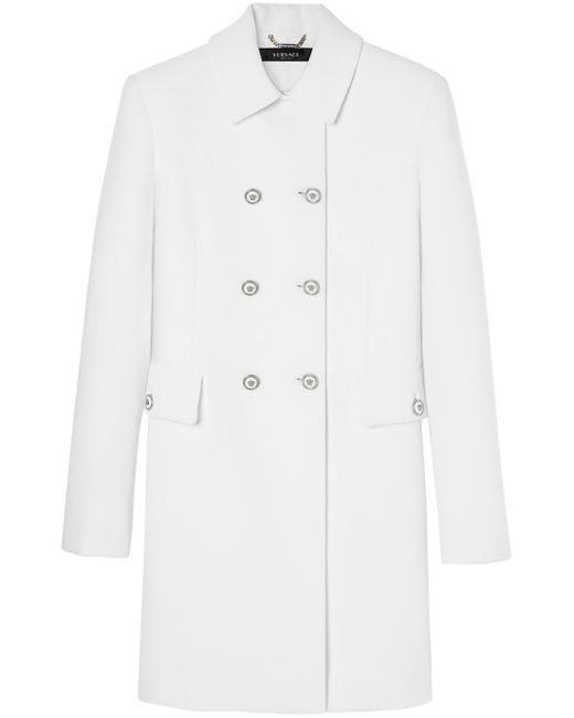 Versace spread-collar double-breasted coat