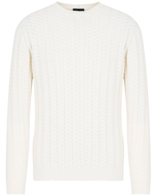 Giorgio Armani cable-knit cotton-blend jumper