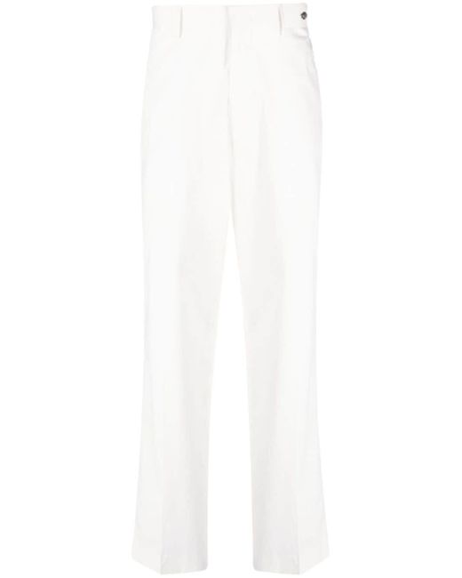 Tagliatore pleat-detailing cotton-blend straight-leg trousers