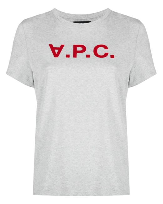 A.P.C. flocked-logo T-shirt