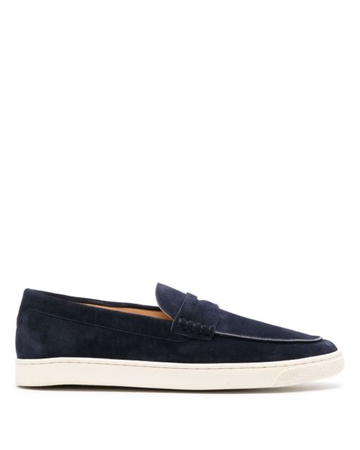 Brunello Cucinelli penny-slot suede loafers