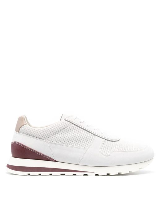 Brunello Cucinelli panelled suede sneakers