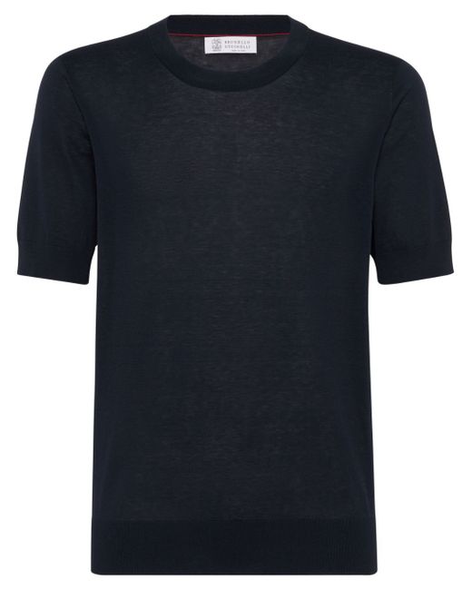 Brunello Cucinelli slub-texture fine-knit T-shirt
