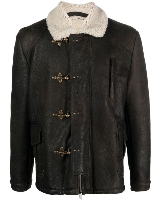 Salvatore Santoro shearling-lining leather jacket
