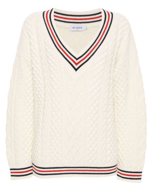 Musier cable-knit jumper