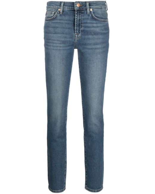 7 For All Mankind Roxanne mid-rise slim-cut jeans