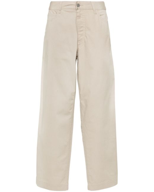 Emporio Armani logo-patch cotton-blend wide-leg jeans