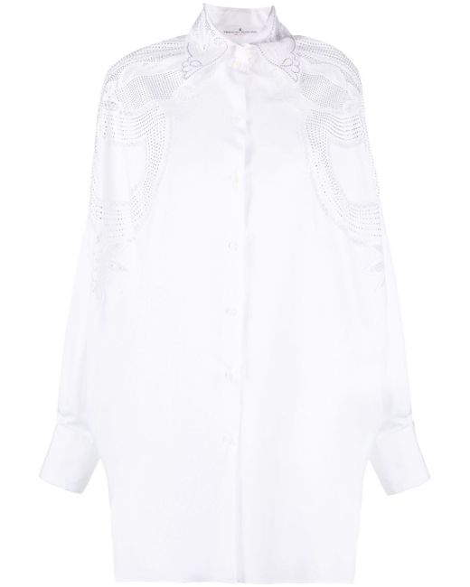 Ermanno Scervino lace-detailing cotton shirt