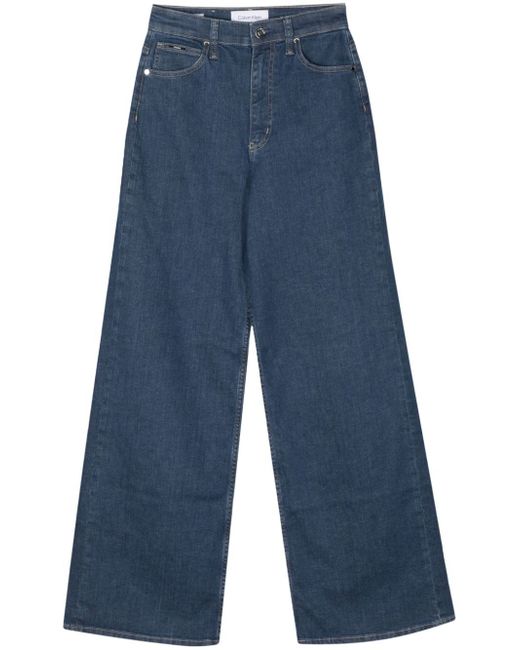 Calvin Klein high-rise wide-leg jeans