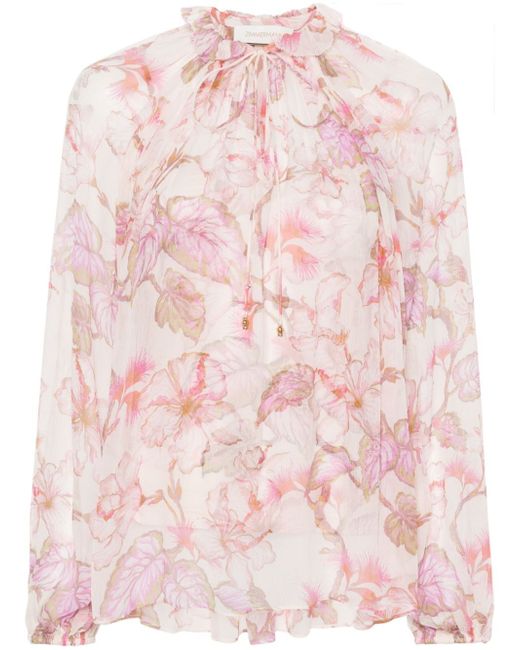 Zimmermann Matchmaker Billow floral-print blouse