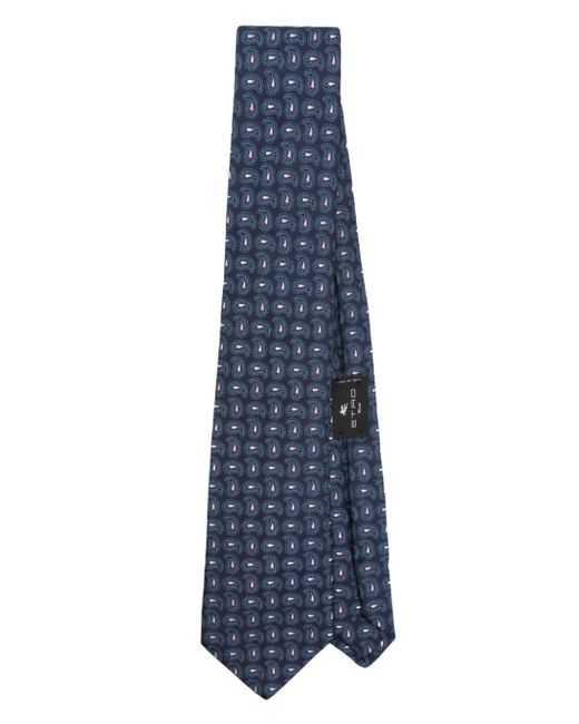 Etro paisley patterned-jacquard tie