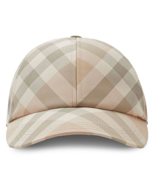 Burberry check-pattern eyelet-detailing cap