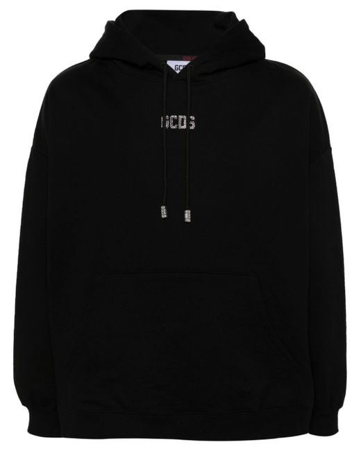 Gcds crystal-embellished-logo hoodie