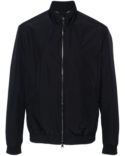Canali logo-patch water-repellent jacket
