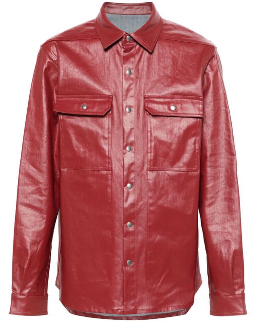 Rick Owens coated denim shirt jacket