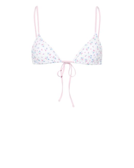 Frankies Bikinis Lumia floral-print bikini top