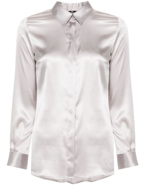 Elisabetta Franchi inverted-pleat detail blouse