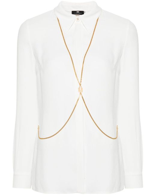 Elisabetta Franchi body chain-detail blouse