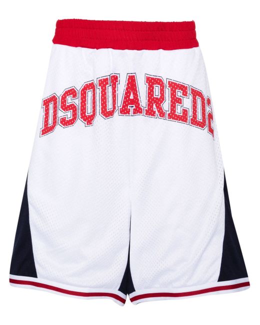 Dsquared2 logo-print panelled shorts