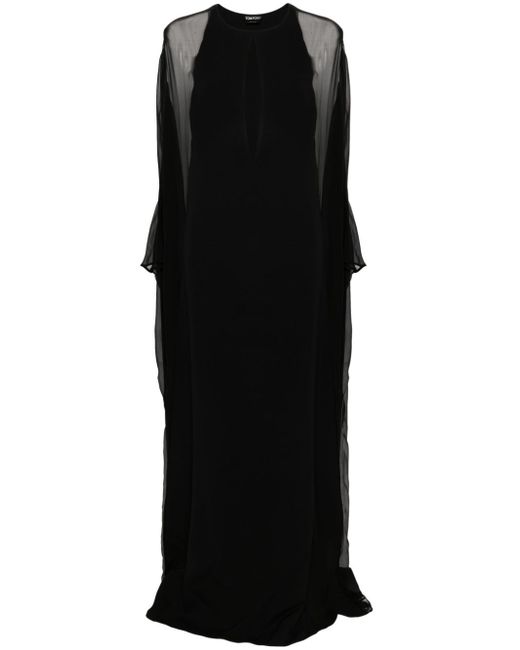 Tom Ford semi-sheer-panelled maxi dress