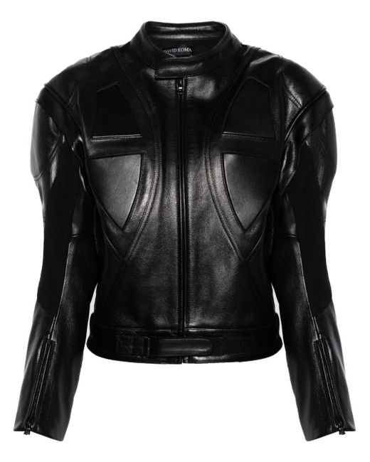 David Koma embossed leather jacket
