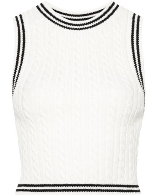 Alessandra Rich cable-knit sleeveless top
