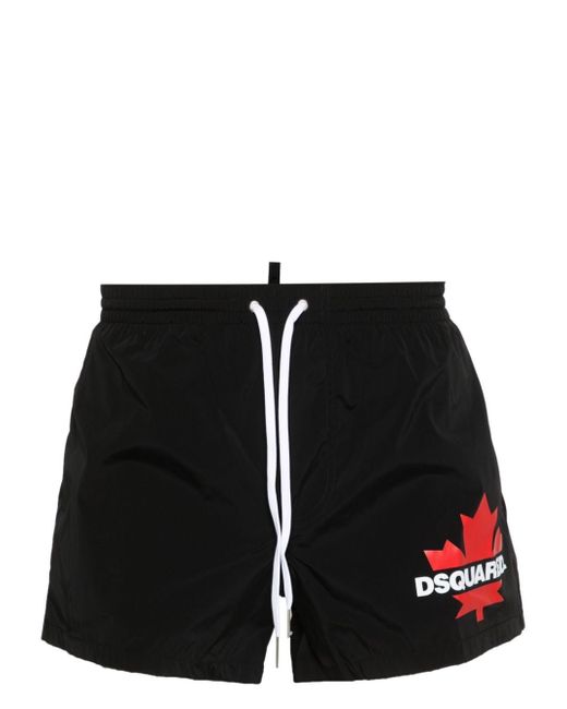 Dsquared2 Leaf-print swim shorts